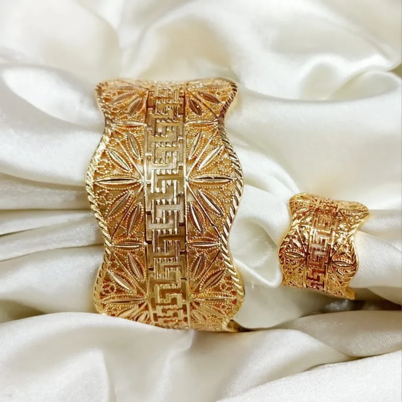 Bangle and Ring Set Stainless Steel for Women | Premium Fashion Jewelry