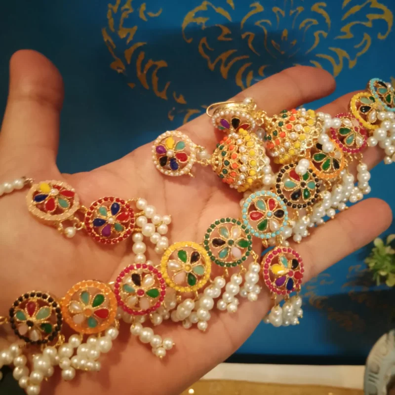 New Style Choker Jewelry Set with Jhumkay for Women – Elegant & Traditional Fashion