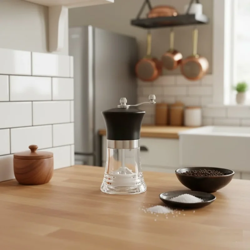 Lacor Transparent Pepper Mill – High-Quality Adjustable Spice Grinder