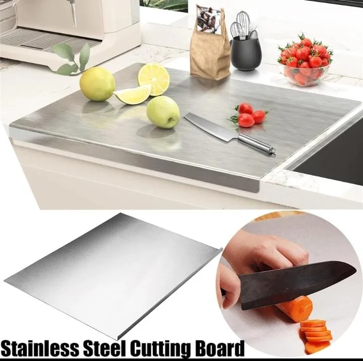 Stainless Steel Chopping Board – Durable Kitchen Cutting Board for Food Preparation (3 Sizes)