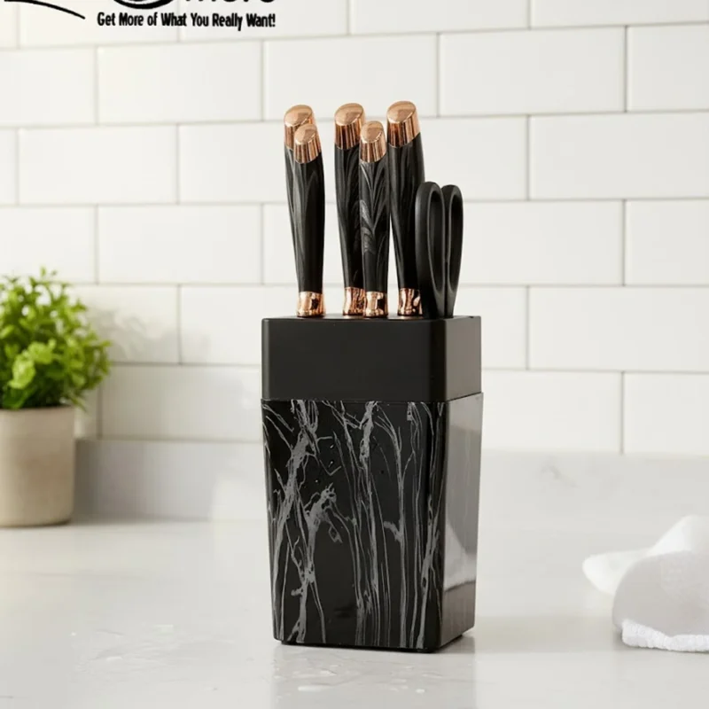 Luxury Marble Look Ceramic Knife Set – Elegant Design & Ultra-Sharp Blades