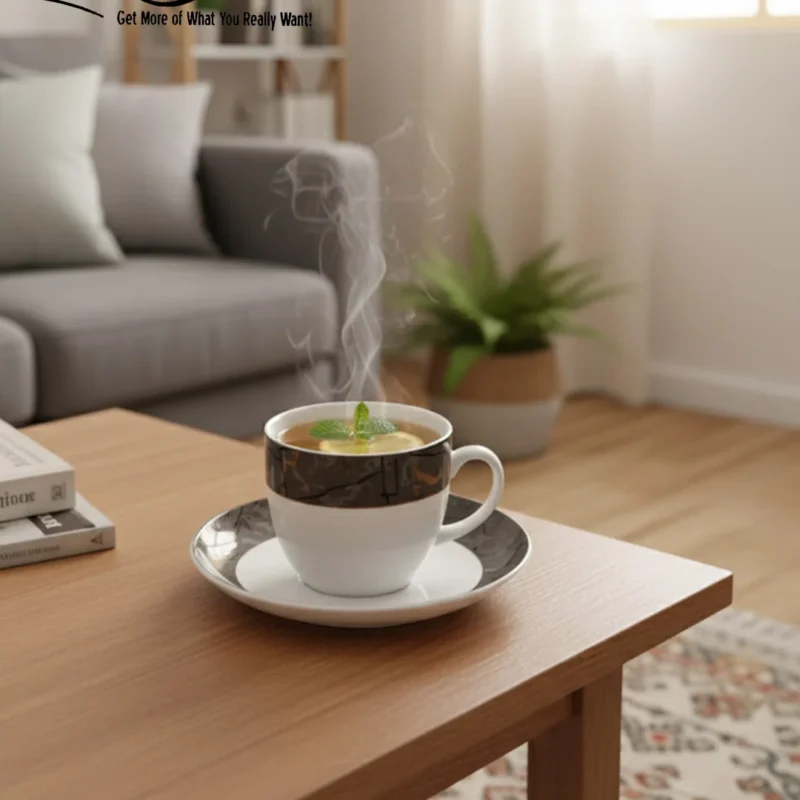 Elegant 12-Piece Cup and Saucer Set