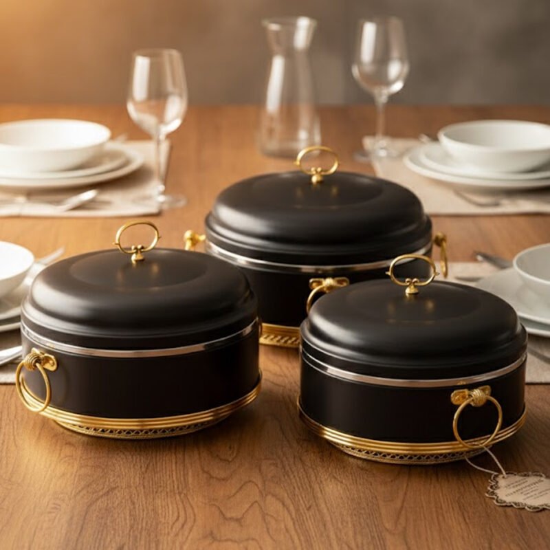 Elegant Insulated Hot Pot Casserole Set – Buffet & Dining Server (3.5L, 4.5L, 5.5L)