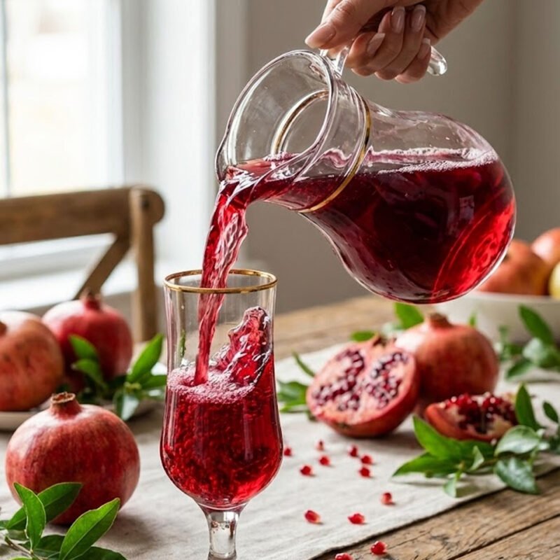 Pasabahce Turkish Gold Rim Water Set (7-Piece) – Luxury Glass Jug & Stemmed Glasses | Made in Turkey