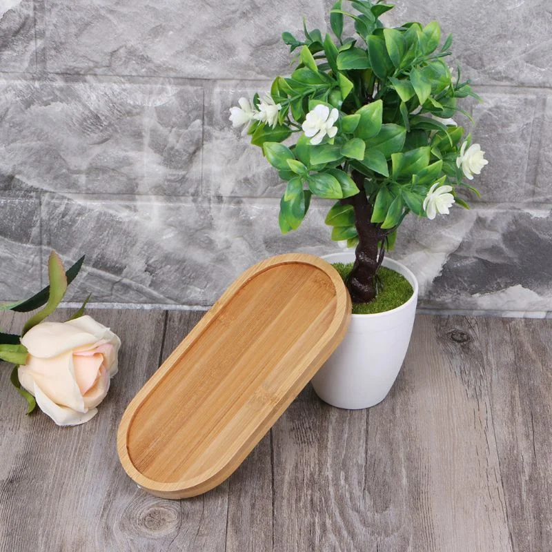 Mini Bamboo Wooden Tray – Small Oval Serving Tray for Tea, Coffee, Snacks & Desserts (35cm x 16cm)