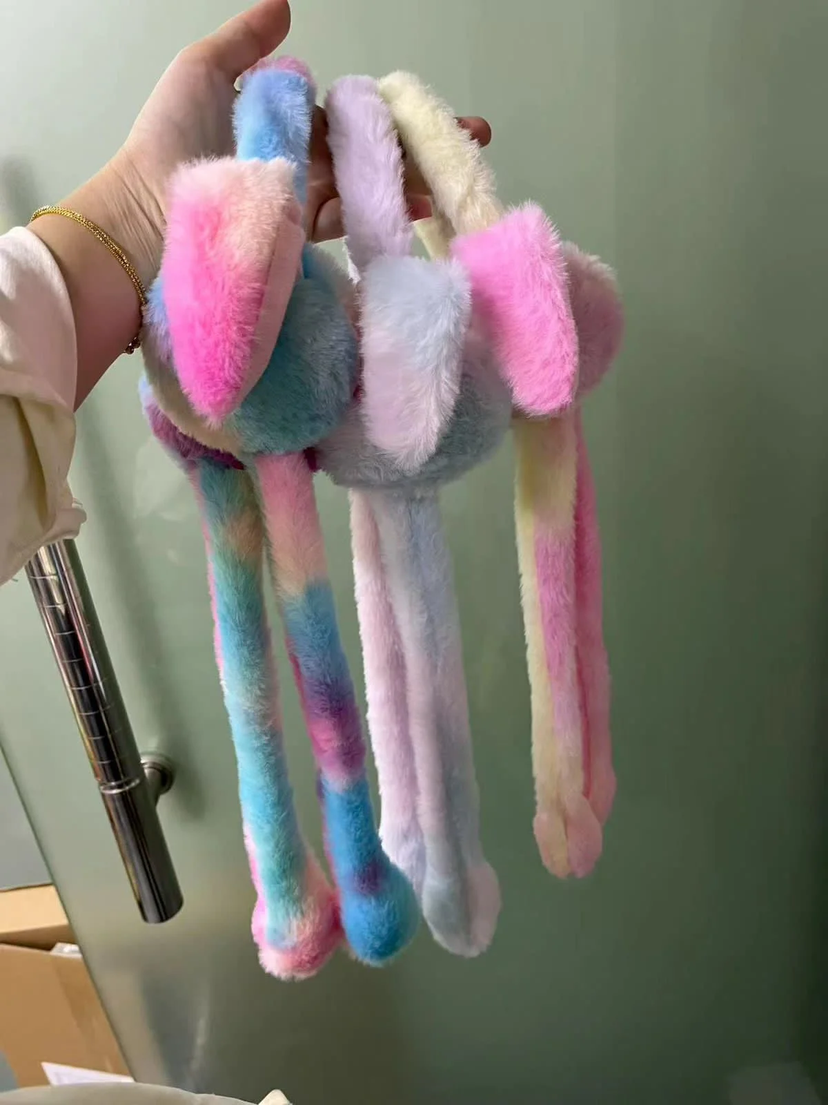Trending Moving Ear Plush Earmuffs for Kids & Girls | Cute Winter Ear Warmers with Jumping Bunny Ears - Image 2