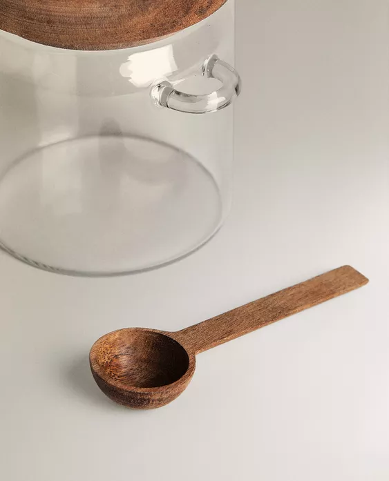 Borosilicate Glass & Wooden Lid Sugar Bowl | Heat-Resistant Transparent Kitchen Storage Jar - Image 5