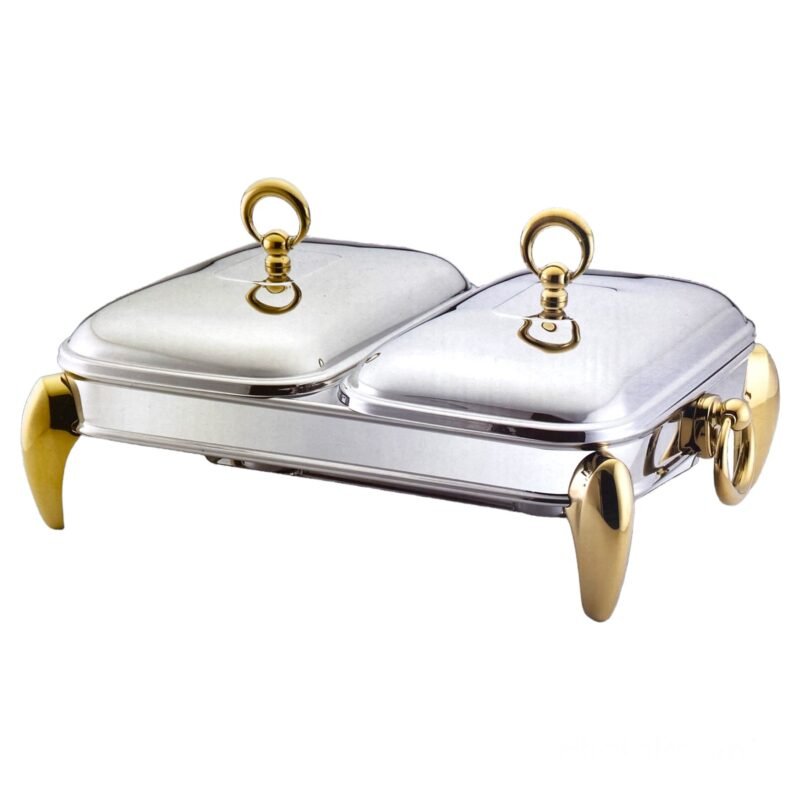 Paramount Food Warmer with Glass Dish – 2 × 1.5 Litre Rectangular