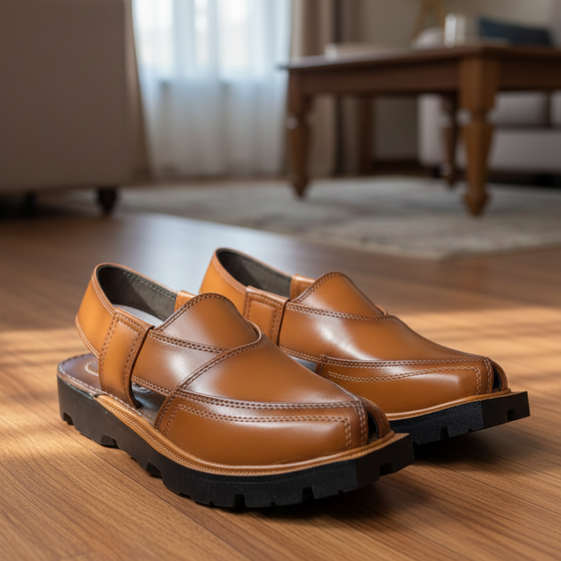 Premium Quality Handmade Leather Peshawari Chappal | Traditional Comfortable Footwear for Men