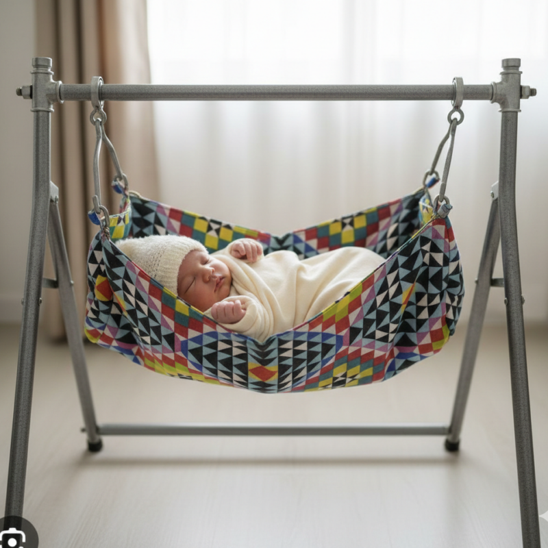 Traditional Indian Folding Baby Swing (Ghodiyu) | Comfortable & Portable Baby Cradle