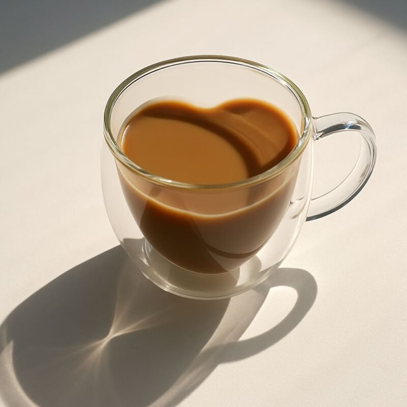 Double Wall Glass Coffee Mug | Heat Resistant Transparent Tea & Coffee Cup with Handle